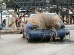 This salvaged car was part of the set
